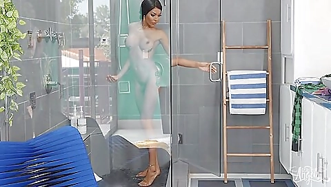 Black guy fucks a hot ebony girl in the middle of anal