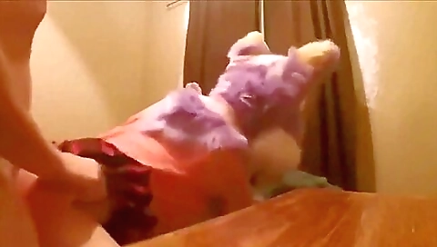 Amateur anal creampie video with a busty ass and her pussy