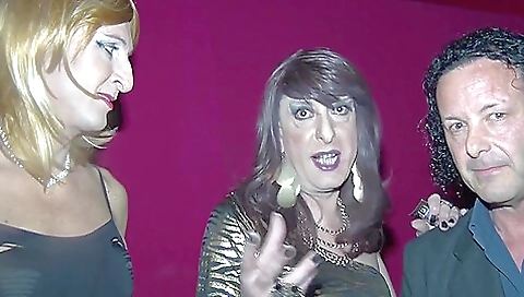 Sexy shemale with huge tits plays and fucks a dude in a group vid