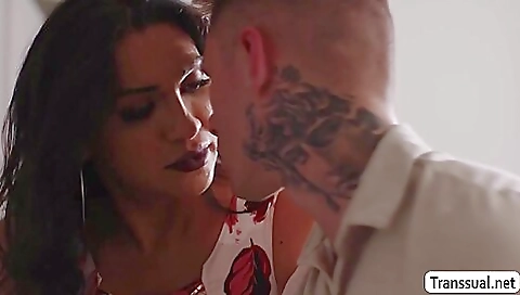 Brunette is going to show you her anal and deepthroat skills