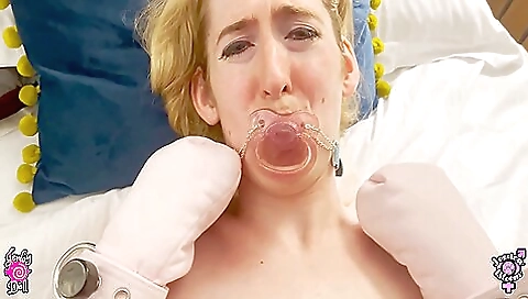 Busty blonde stepmomdom with a small-titted brunette girl