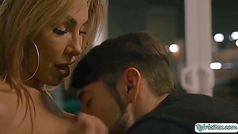 Milf with big ass and tattooed booty fucked by stepson