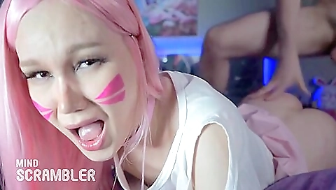 Bareback anal compilation with a sexy slut getting creampie