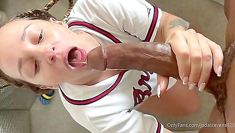 A black girl with a nice face enjoys sex with her lover