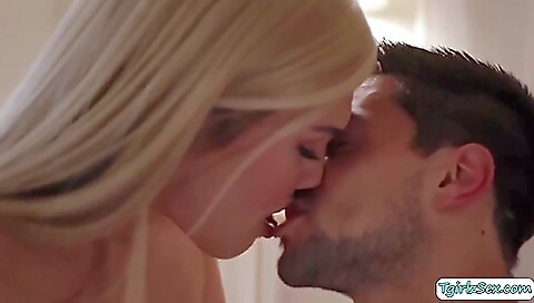 Blonde shemale with a great body gets fucked in the ass